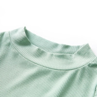 Produktbild för T-shirt med långa ärmar för barn polokrage mörk mintgrön 92