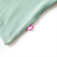 Produktbild för T-shirt med långa ärmar för barn polokrage mörk mintgrön 92