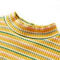 Produktbild för T-shirt med långa ärmar för barn polokrage ockra 128