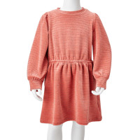 Produktbild för Klänning med långa ärmar för barn mellan-rosa 116
