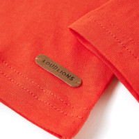 Produktbild för T-shirt med långa ärmar för barn stark orange 128