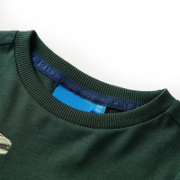 Produktbild för T-shirt med långa ärmar för barn mörkgrön 92