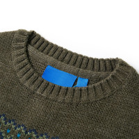 Produktbild för Stickad tröja för barn khaki 104