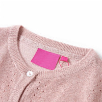 Produktbild för Stickad kofta för barn mjuk rosa 116