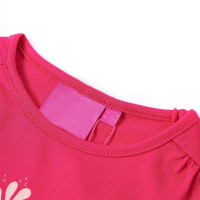 Produktbild för T-shirt med långa ärmar för barn stark rosa 116