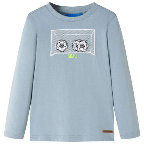 vidaXL T-shirt med långa ärmar för barn ljusblå 104