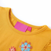 Produktbild för T-shirt med långa ärmar för barn mörk ockra 104