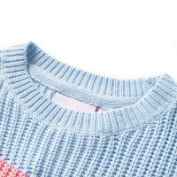 Produktbild för Stickad tröja för barn blå 116