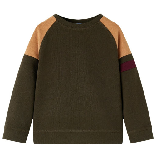vidaXL Tröja för barn mörk khaki och beige 140