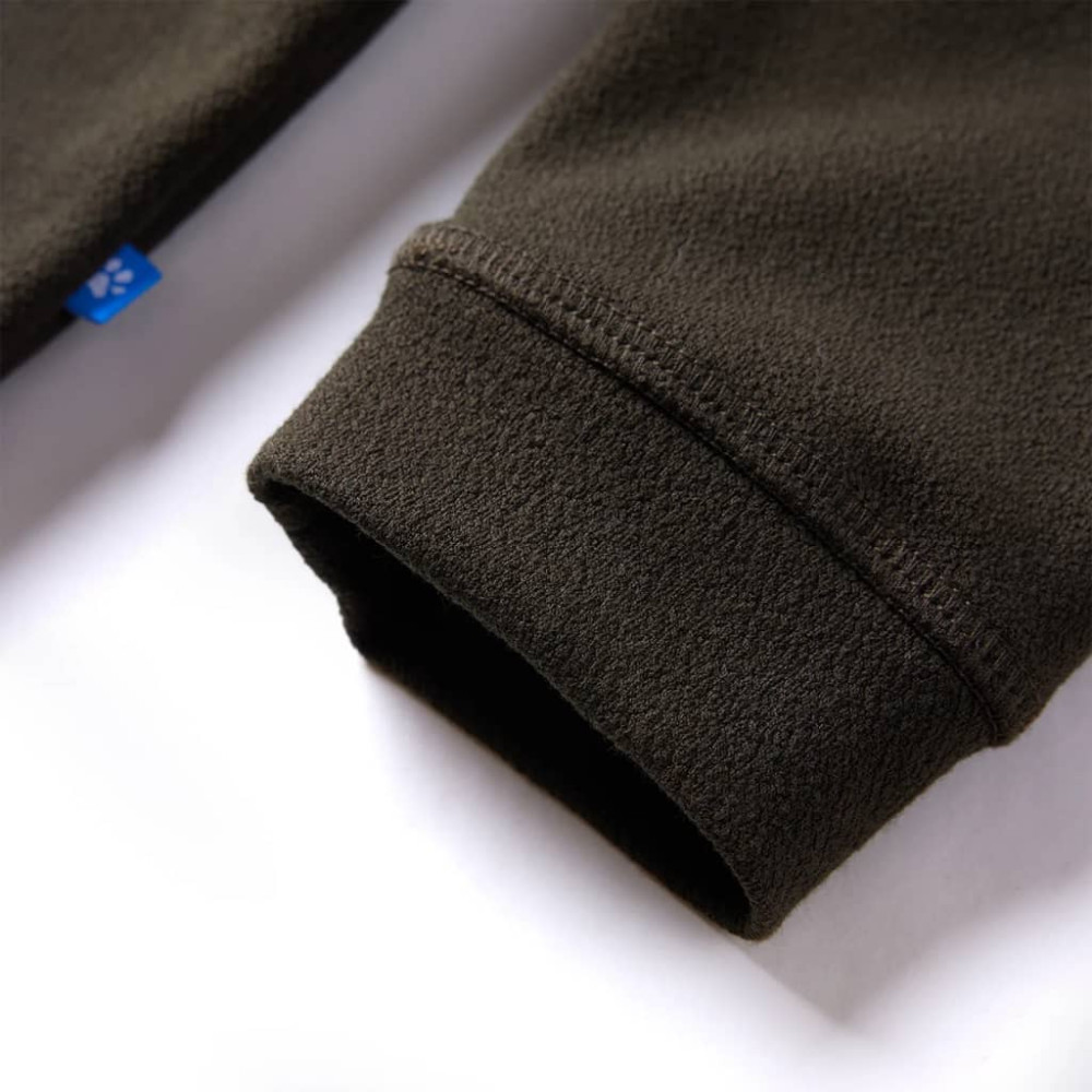 Produktbild för Tröja för barn mörk khaki och beige 140