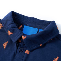 Produktbild för Skjorta för barn marinblå 128