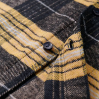 Produktbild för Flanellskjorta för barn gul och svart 128