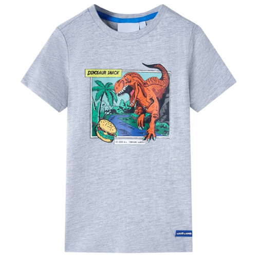 vidaXL T-shirt för barn grå 116 - Barn & Junior