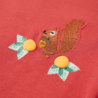 Produktbild för T-shirt med långa ärmar för barn ljusröd 92