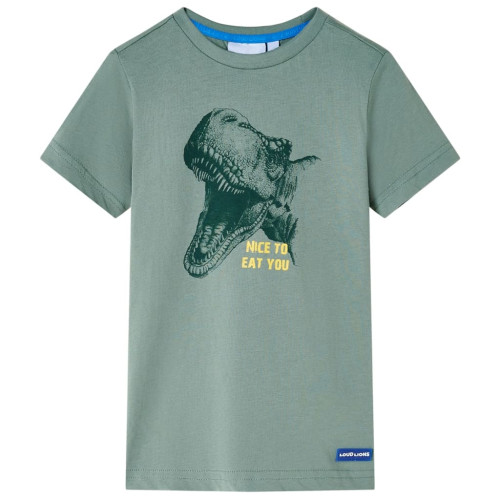 vidaXL T-shirt för barn khaki 140