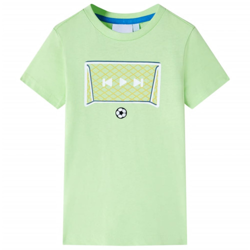 vidaXL T-shirt för barn limegrön 128