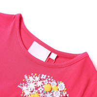 Produktbild för T-shirt för barn stark rosa 128