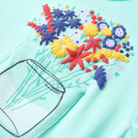 Produktbild för T-shirt för barn ljus mintgrön 140