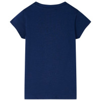 Produktbild för T-shirt för barn marinblå 116