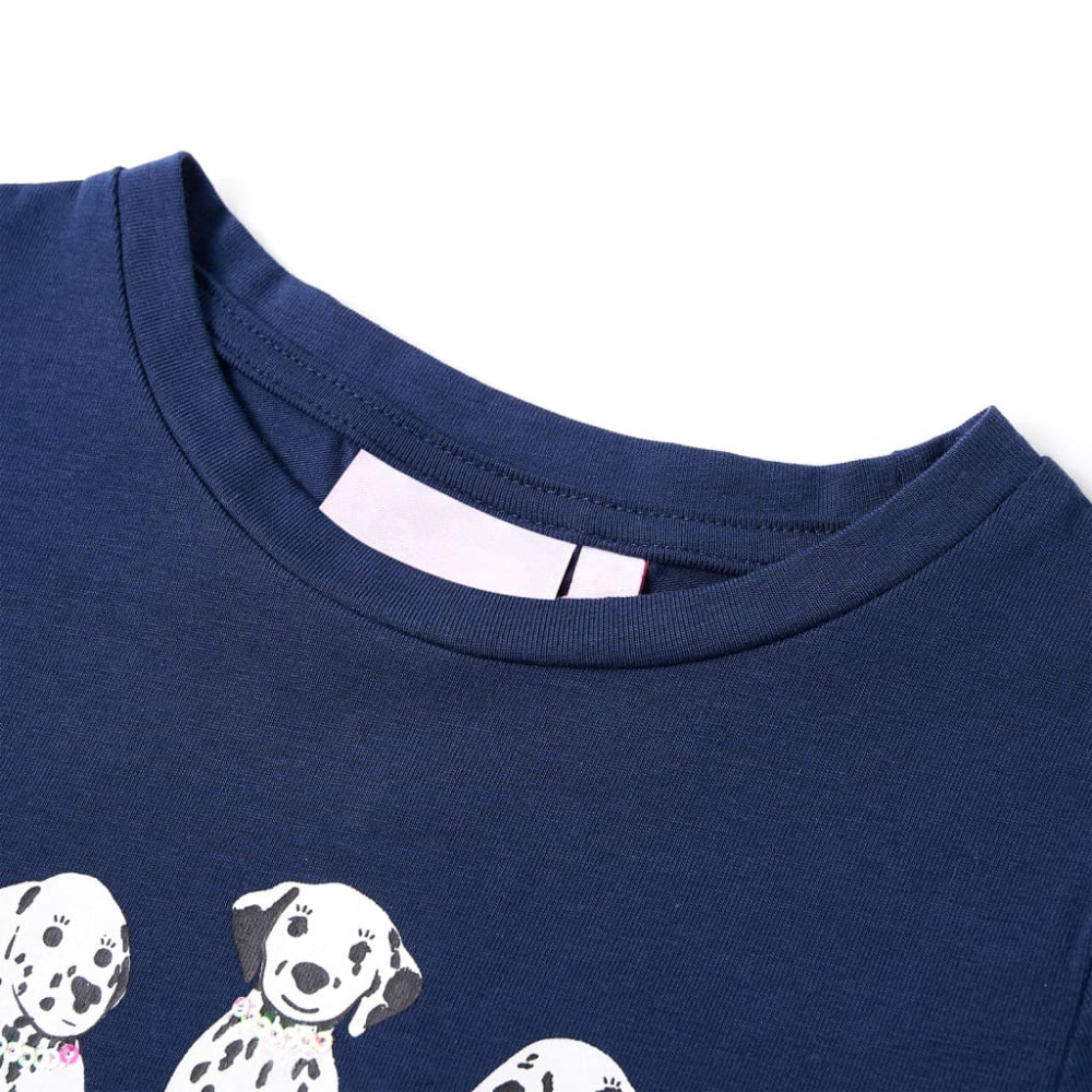Produktbild för T-shirt för barn marinblå 116