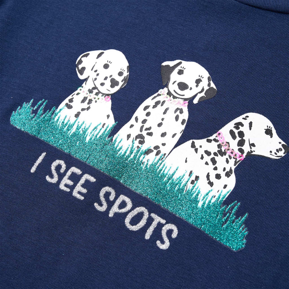Produktbild för T-shirt för barn marinblå 116