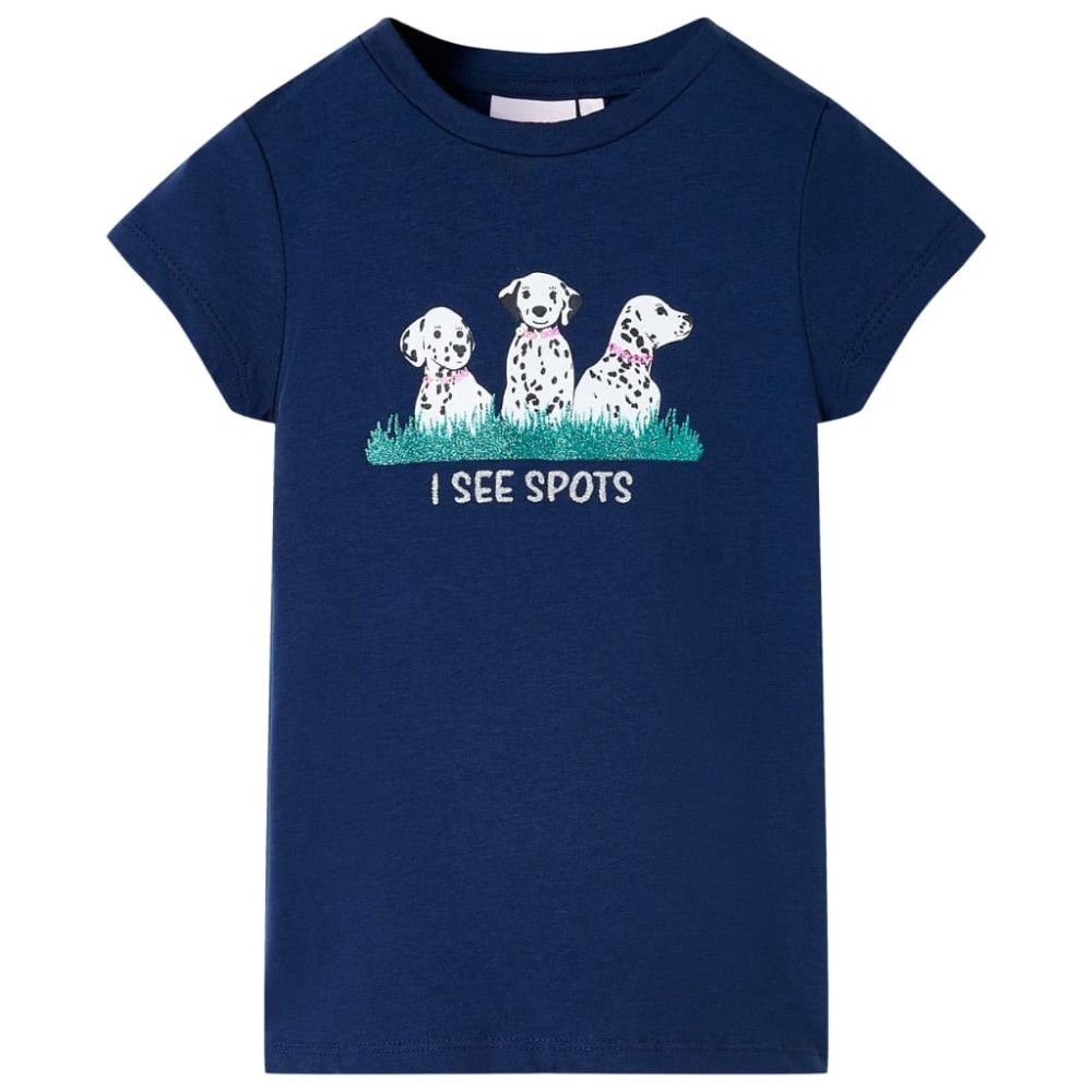 Produktbild för T-shirt för barn marinblå 140