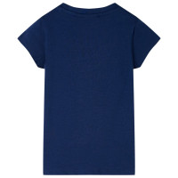 Produktbild för T-shirt för barn marinblå 140