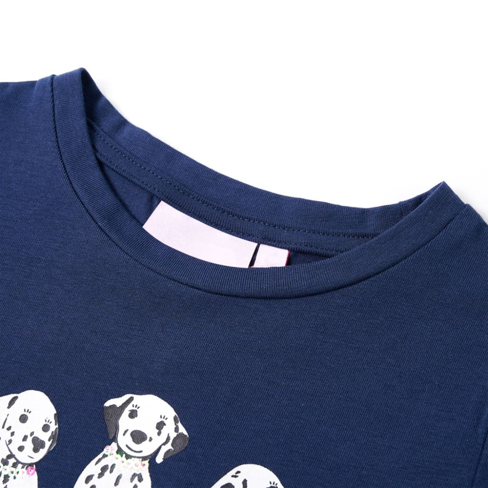 Produktbild för T-shirt för barn marinblå 140