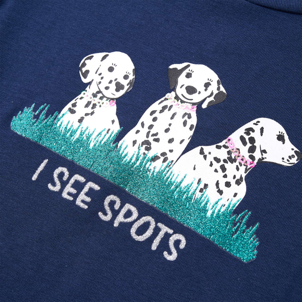 Produktbild för T-shirt för barn marinblå 140