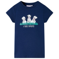 Produktbild för T-shirt för barn marinblå 92