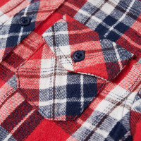 Produktbild för Flanellskjorta för barn röd och marinblå 116