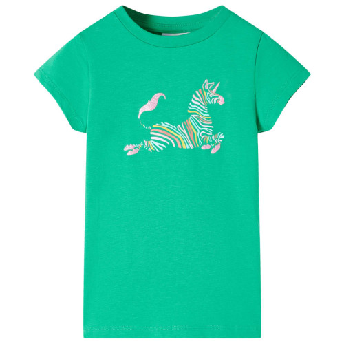 vidaXL T-shirt för barn grön 92