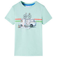 Produktbild för T-shirt för barn ljus mintgrön 104