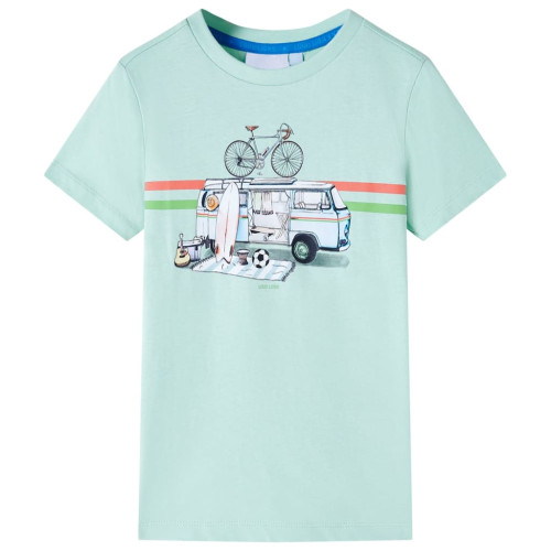 vidaXL T-shirt för barn ljus mintgrön 104