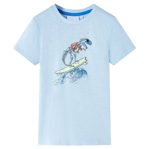 vidaXL T-shirt för barn ljusblå 140
