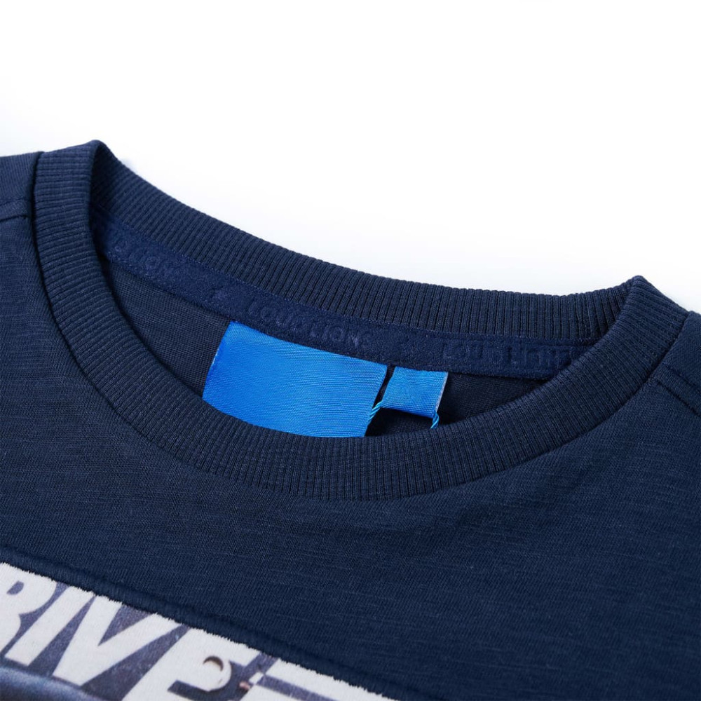Produktbild för T-shirt med långa ärmar för barn marinblå melange 116