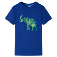 Produktbild för T-shirt för barn mörkblå 116