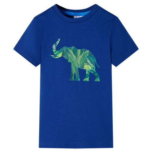 vidaXL T-shirt för barn mörkblå 116
