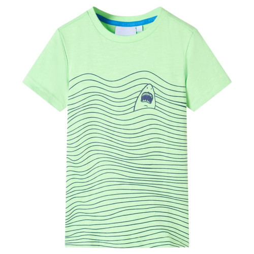 vidaXL T-shirt för barn neongrön 128