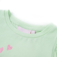 Produktbild för T-shirt med volangärmar för barn mjuk grön 92