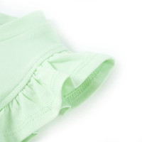 Produktbild för T-shirt med volangärmar för barn mjuk grön 92