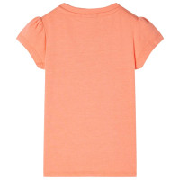 Produktbild för T-shirt med formade ärmar för barn neon orange 104