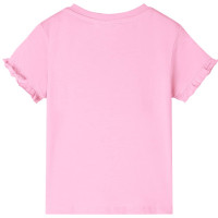 Produktbild för T-shirt med korta ärmar för barn ljus rosa 140