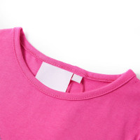 Produktbild för T-shirt med formade ärmar för barn mörkrosa 128