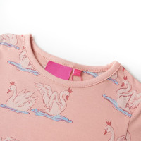 Produktbild för Pyjamas med långa ärmar för barn ljusrosa 128
