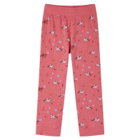 Produktbild för Pyjamas med långa ärmar för barn gammelrosa 140