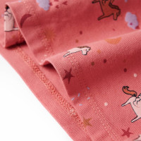 Produktbild för Pyjamas med långa ärmar för barn gammelrosa 140