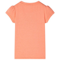 Produktbild för T-shirt med formade ärmar för barn neon orange 128