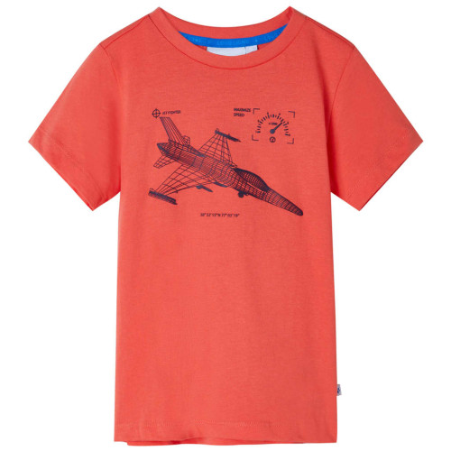 vidaXL T-shirt för barn ljusröd 116