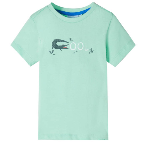 vidaXL T-shirt med korta ärmar för barn ljusgrön 116